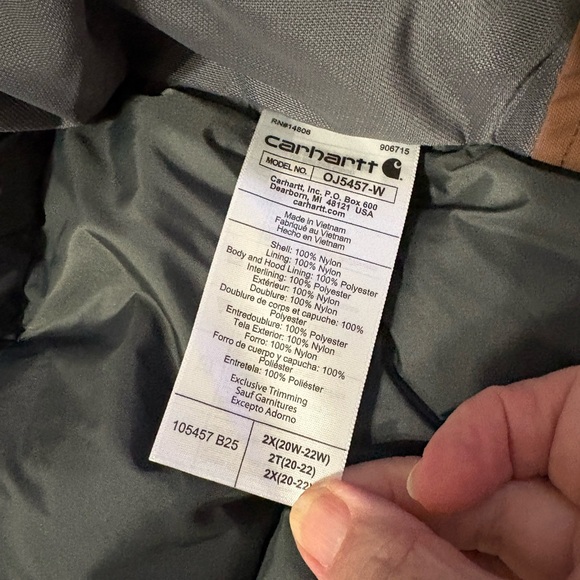 Carhartt Women's 2X Montana Relaxed Fit Insulated Jacket blush pink sherpa-lined - Picture 6 of 11